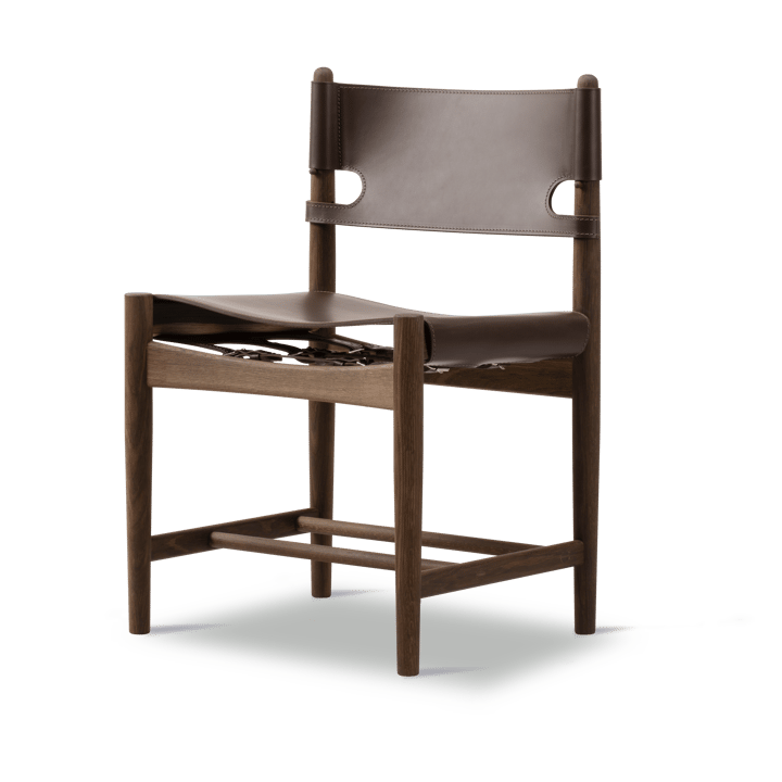 The Spanish Dining Chair - L�äder mörkbrun, rökt ek - Fredericia Furniture