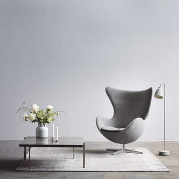 Ägget 3316 fåtölj - Leather aura black brown-steel - Fritz Hansen