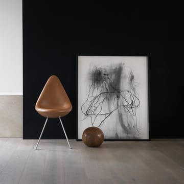 Droppen 3110 Helklädd stol - Leather essential black-black - Fritz Hansen