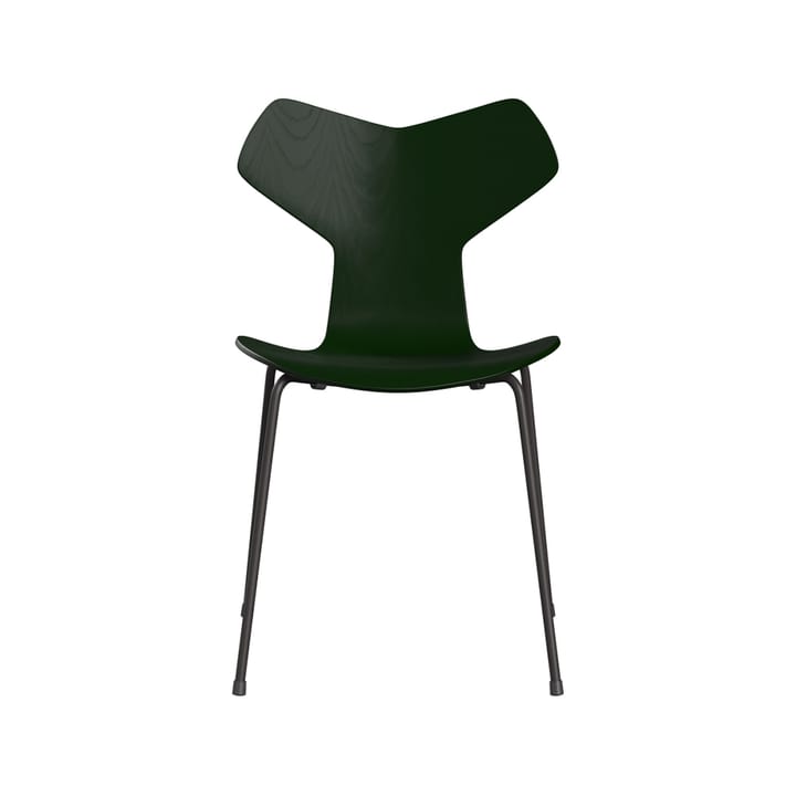 Grand Prix 3130 stol - Evergreen-målad ask-grafitgrått stativ - Fritz Hansen