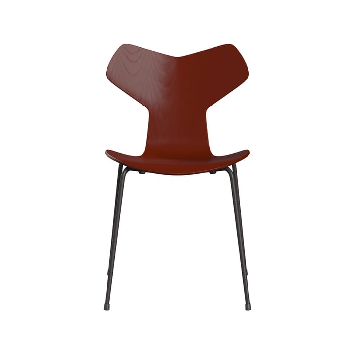 Grand Prix 3130 stol - Venetian red-målad ask-grafitgrått stativ - Fritz Hansen