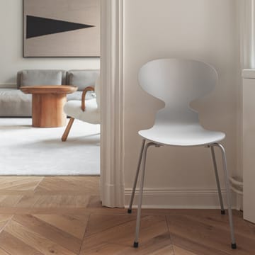 Myran 3101 stol - light beige, målad ask, kromat stålstativ - Fritz Hansen