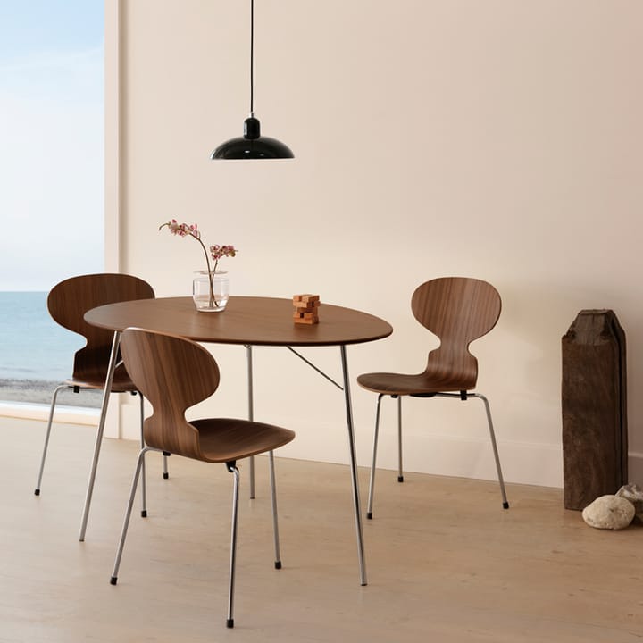 Myran 3101 stol - white, målad ask, kromat stålstativ - Fritz Hansen