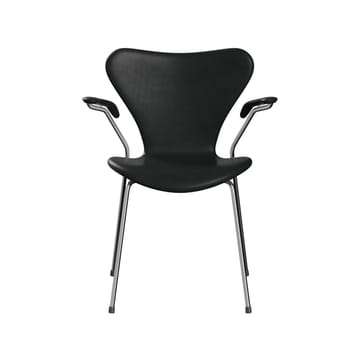 Sjuan 3207 helklädd karmstol kampanj - Leather wild black - Fritz Hansen