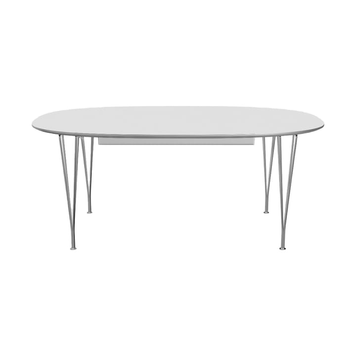 Superellips B620 matbord 170-270x100 cm - White laminate-chrome - Fritz Hansen