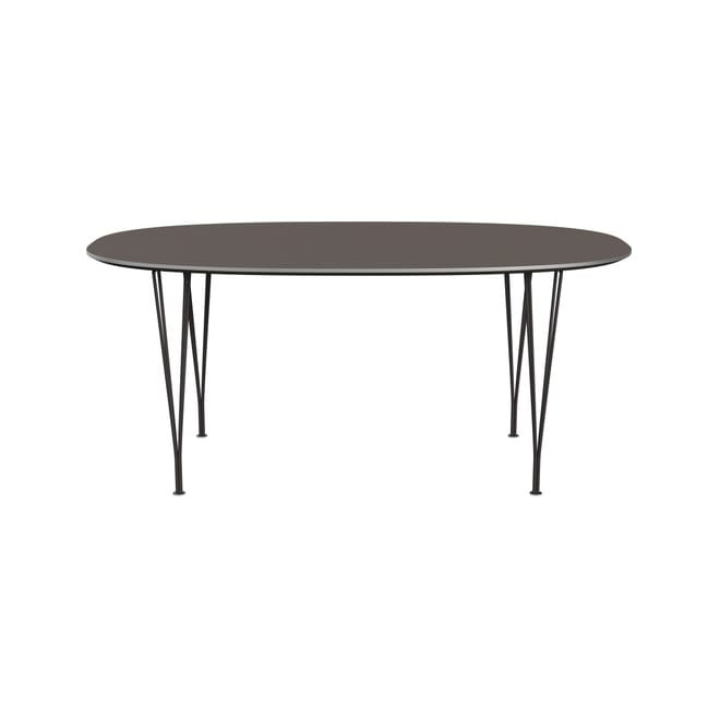 Superellipse B616 matbord 170x100 cm - Grey laminate-alu-wam graphite - Fritz Hansen