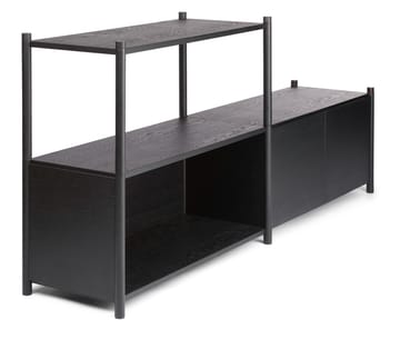 Sceene bookcase D - Svartbetsad ek - Gejst