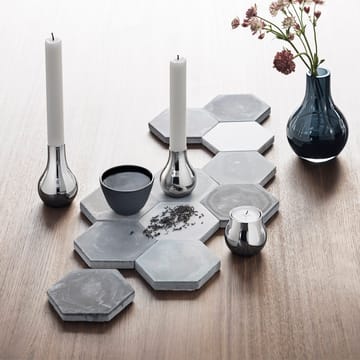 Cafu ljuslykta 2-pack - rostfritt stål - Georg Jensen