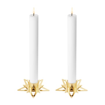 Classic christmas star ljusstake Ø9 cm 2-pack - Guld - Georg Jensen