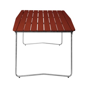 B31 170 matbord - Dark red lacquered oak-galvanized base - Grythyttan Stålmöbler