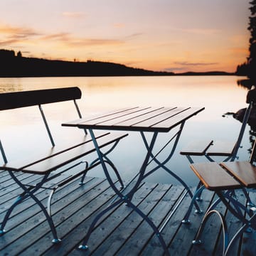 Bryggeribord - Teak-varmförzinkat stativ - Grythyttan Stålmöbler