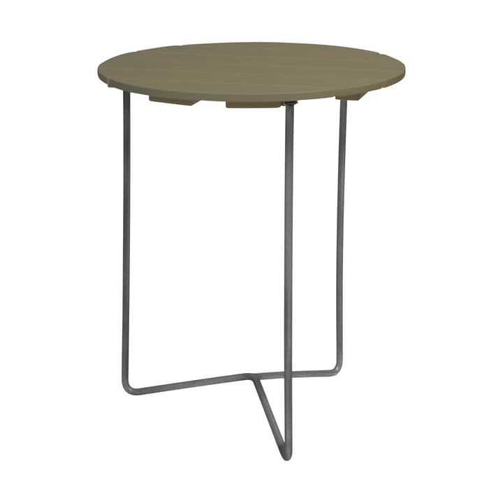 Table 6B bord Ø60 cm - Light green oak-hot galvanized base - Grythyttan Stålmöbler