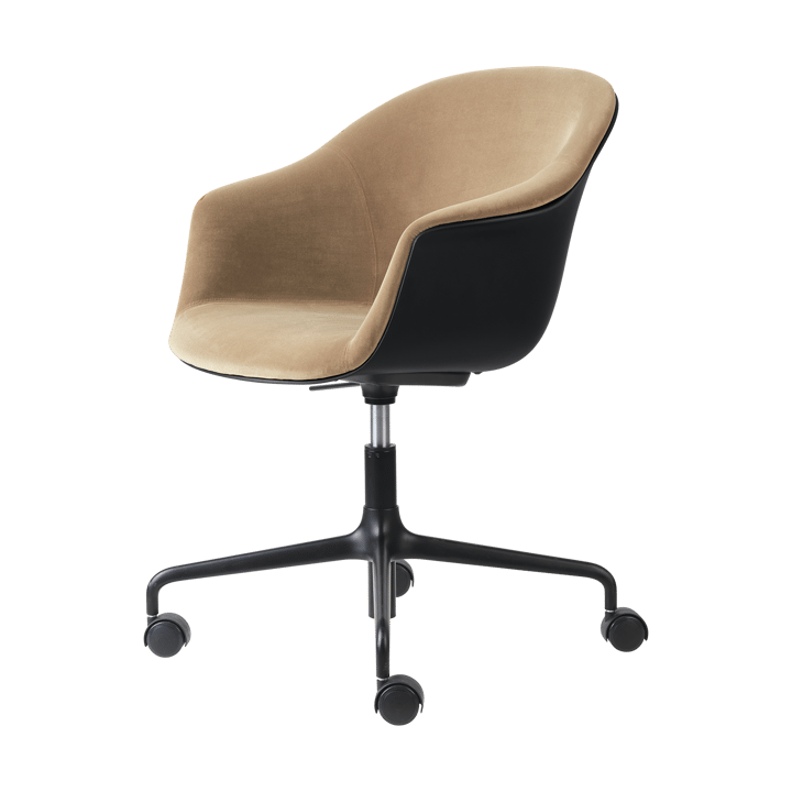 Bat Meeting Chair kontorsstol framsideklädd, Dandy gubi 905 dune-black-black GUBI