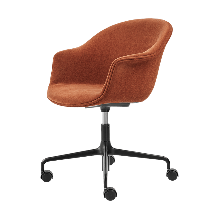 Bat Meeting Chair kontorsstol helklädd, Belsuede special fr dedar 133-svarta ben GUBI