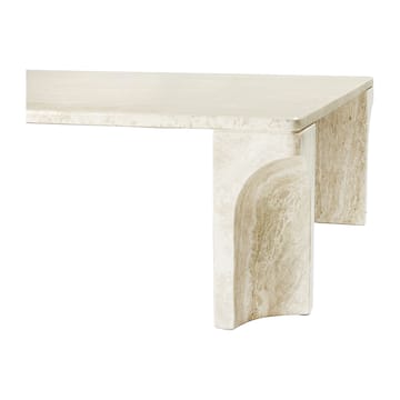 Doric soffbord 80x140 cm - Neutral white-travertine - GUBI