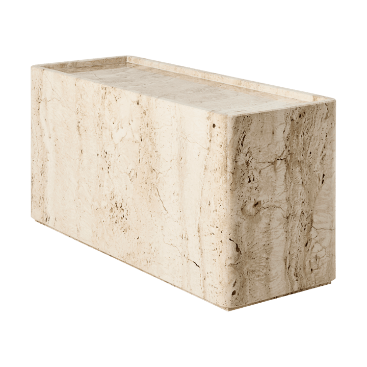 Pietra sidobord 30x80x40 cm - Neutral white travertine - GUBI