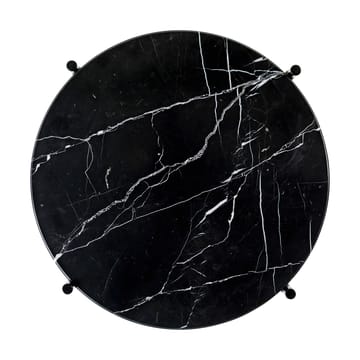 TS sidobord polerat stål Ø40 - Black marquina marble - GUBI