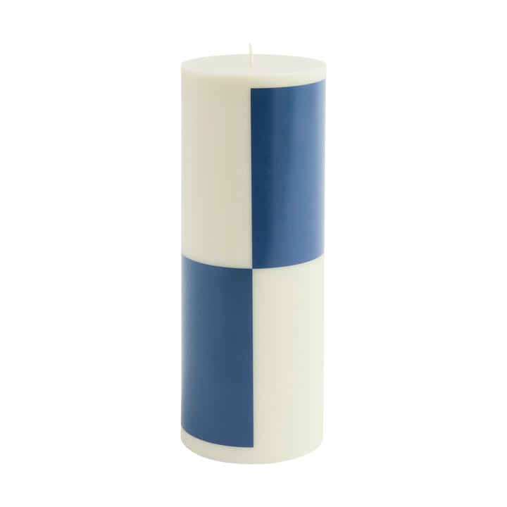 Column Candle blockljus large 25 cm - Milky green-dark blue - HAY