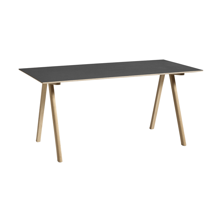 CPH10 2.0 skrivbord 80x160 cm - Black linoleum-lacquered oak - HAY