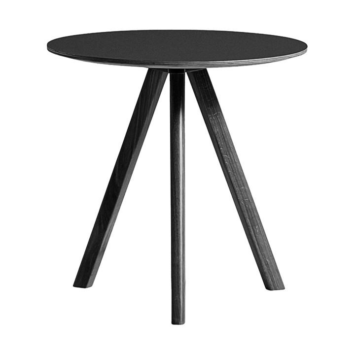 CPH20 2.0 soffbord Ø50 cm - Black linoleum-lacquered oak - HAY