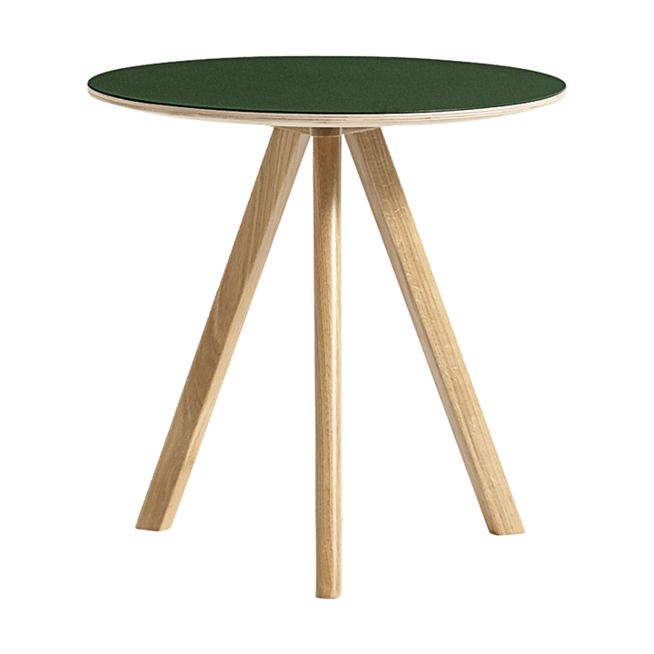 CPH20 2.0 soffbord Ø50 cm, Green linoleum-lacquered oak HAY