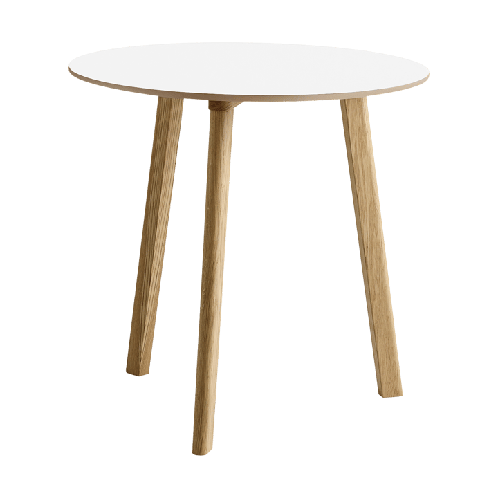 CPH220 Deux 2.0 bord Ø75 cm, Pearl white-lacquered oak HAY