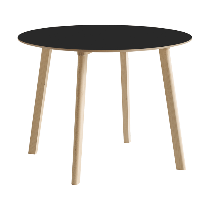 CPH220 Deux 2.0 bord Ø98 cm - Black laminate-untreated beech - HAY