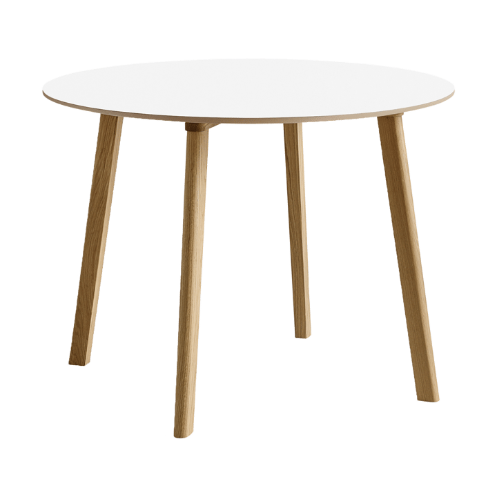 CPH220 Deux 2.0 bord Ø98 cm, Pearl white-lacquered oak HAY