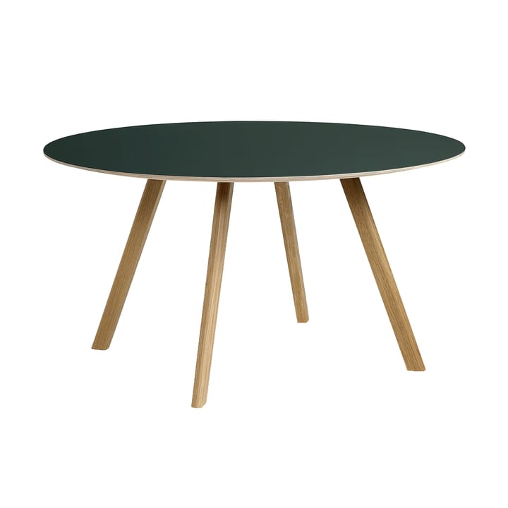 CPH25 2.0 matbord Ø140 cm - Green linoleum-lacquered oak - HAY