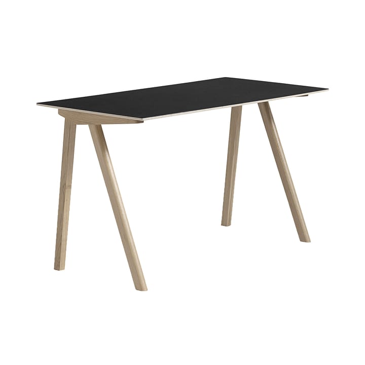 CPH90 2.0 skrivbord 65x130 cm, Black linoleum-lacquered oak HAY