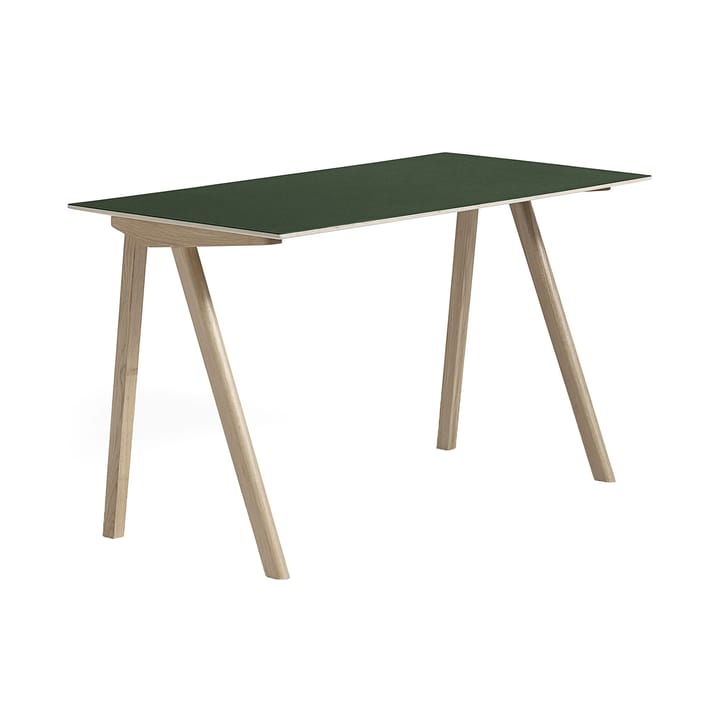 CPH90 2.0 skrivbord 65x130 cm, Green linoleum-lacquered oak HAY