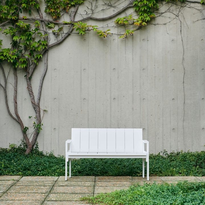 Crate Dining Bench bänk lackad furu, White HAY