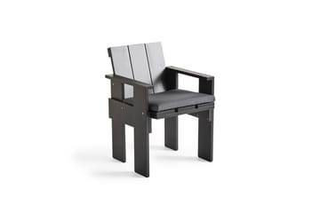 Crate Dining Chair karmstol lackad furu - Black - HAY