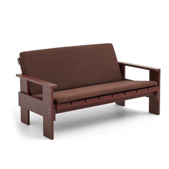 Crate Lounge soffa lackad furu, iron red HAY