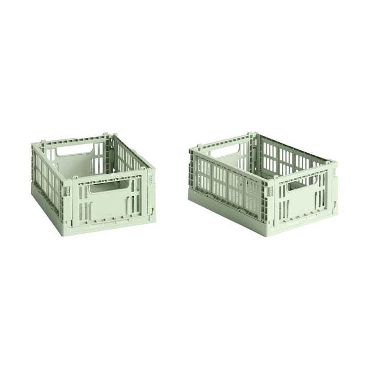 HAY Colour Crate Mini 13x17 cm 2-pack - Mint - HAY