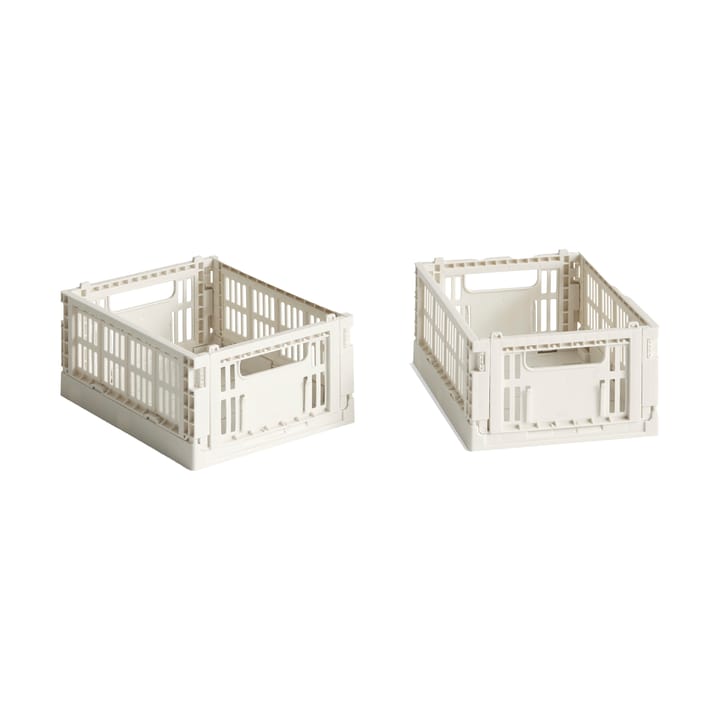 HAY Colour Crate Mini 13x17 cm 2-pack - Off white - HAY