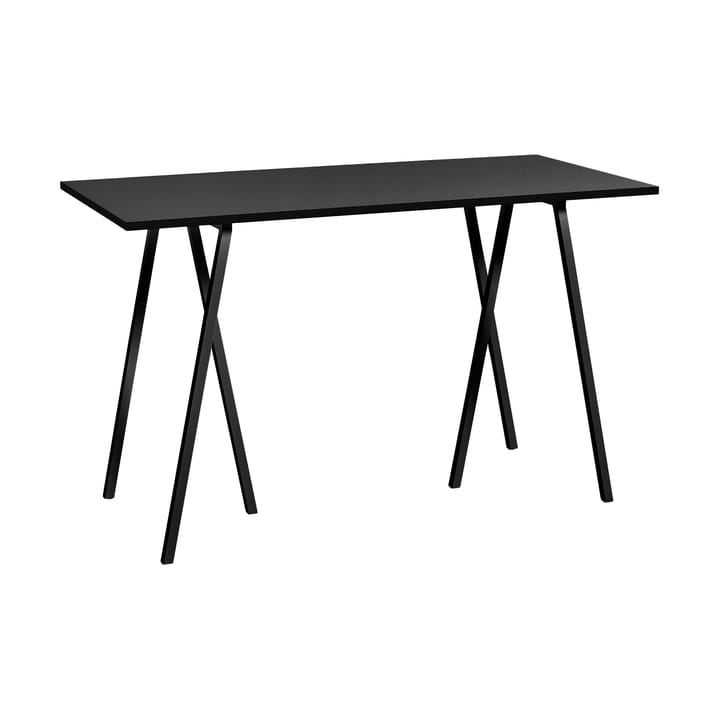 Loop Stand incl. support barbord 77,5x160 cm - Black-black linoleum-black ash - HAY