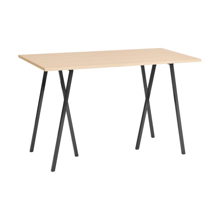 Loop Stand incl. support barbord 77,5x160 cm - Black-clear lacq. oak - HAY