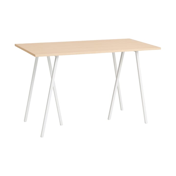 Loop Stand incl. support barbord 77,5x160 cm - White-clear lacq. oak - HAY