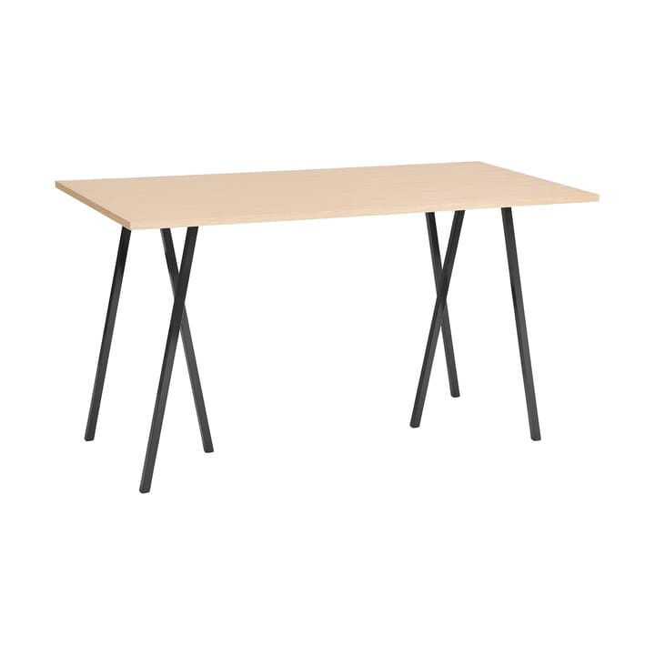 Loop Stand incl. support barbord 87,5x180 cm - Black-clear lacq. oak - HAY