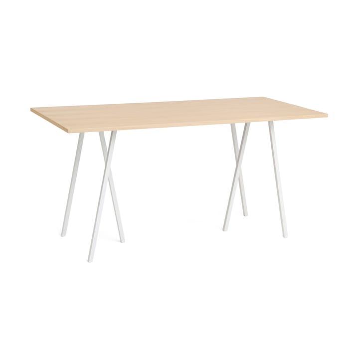 Loop Stand incl. support barbord 92,5x200 cm - White-clear lacq. oak - HAY