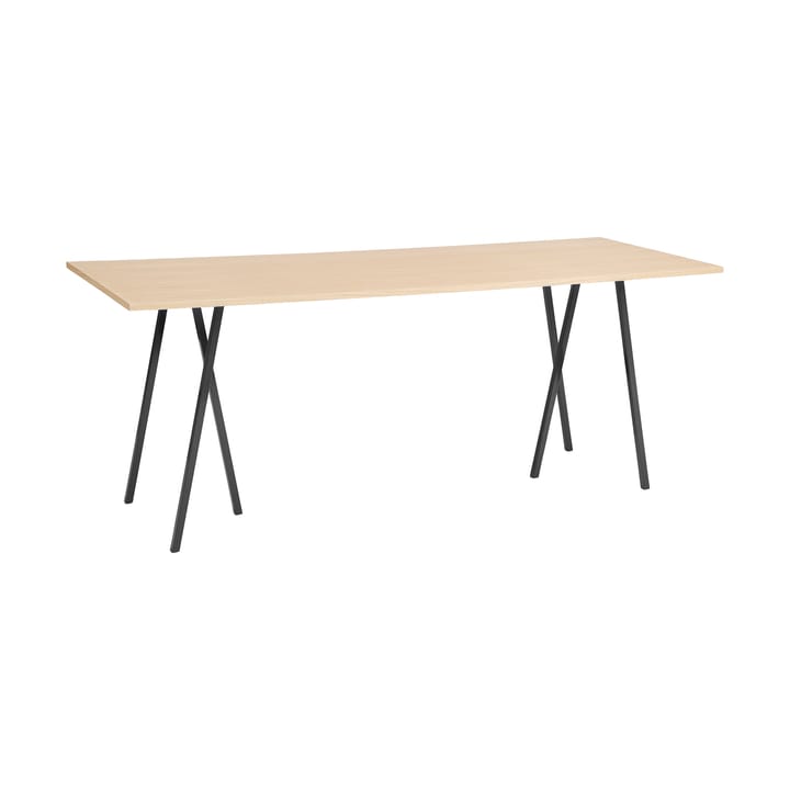 Loop Stand incl. support barbord 92,5x250 cm - Black-clear lacq. oak - HAY