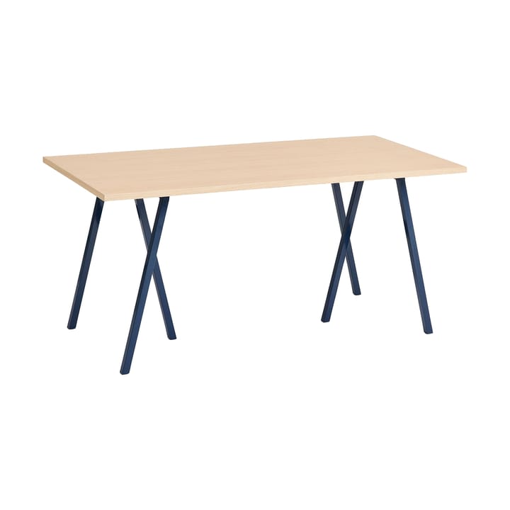 Loop Stand incl. support matbord 77,5x160 cm - Deep blue-clear lacq. oak - HAY