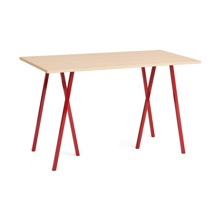 Loop Stand incl. support matbord 77,5x160 cm - Maroon red-clear lacq. oak - HAY