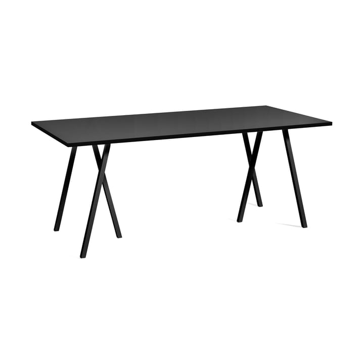 Loop Stand incl. support matbord 87,5x180 cm - Black-black linoleum-lacq. ash - HAY