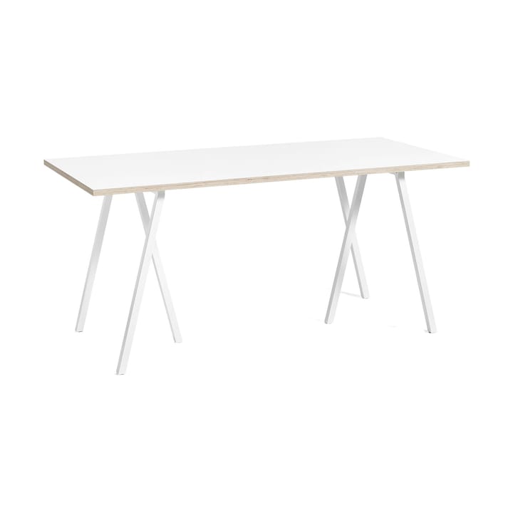 Loop Stand incl. support matbord 87,5x180 cm - White-white laminate-plywood - HAY