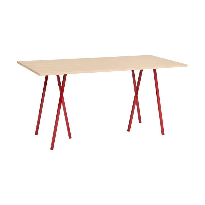 Loop Stand incl. support matbord 92,5x200 cm - Maroon red-clear lacq. oak - HAY