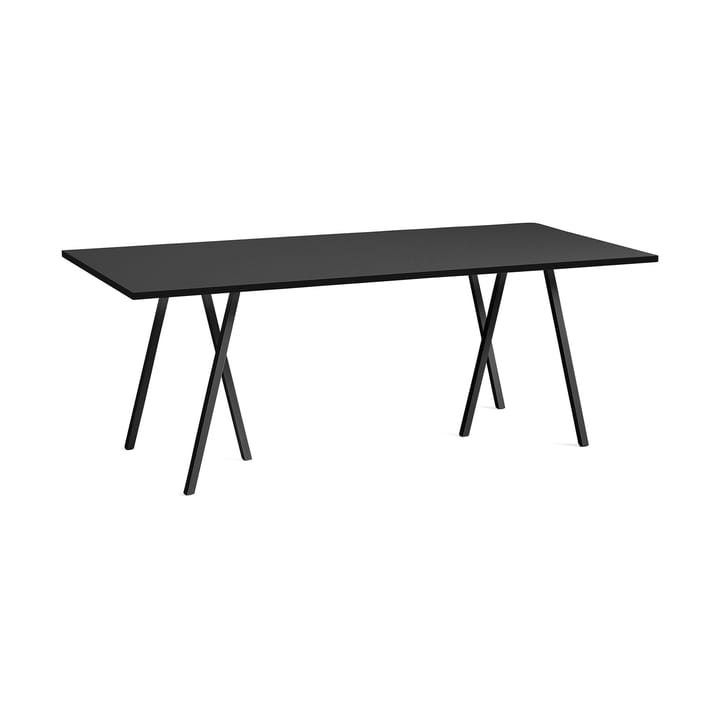 Loop Stand incl. support matbord 92,5x250 cm - Black-black linoleum-black ash - HAY