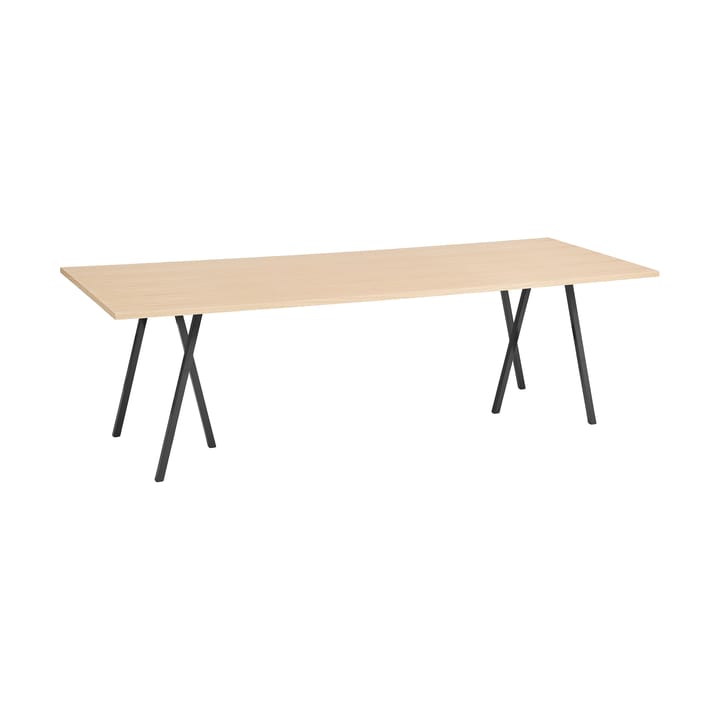 Loop Stand incl. support matbord 92,5x250 cm - Black-clear lacq. oak - HAY