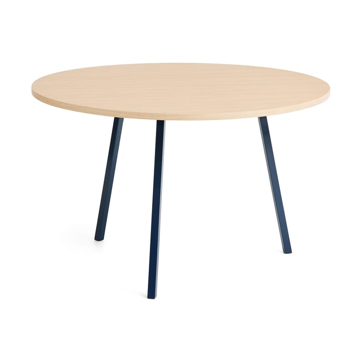 Loop Stand matbord Ø120 cm - Deep blue-clear lacq. oak - HAY